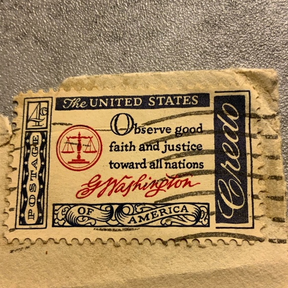 1960 Quotation from Washington's Farewell Address, 1796 stamp - Picture 2 of 4